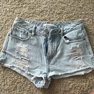 pacsun high rise festival jean shorts